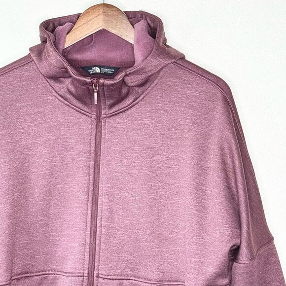 The North Face Women Cozy Slacker Burgundy Full Zip Jacket Hoodie - US Women’s L - Picture 4 of 13